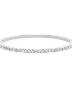 Flexible Bangle Tennis Bracelet White