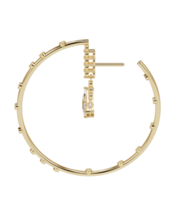 Yellow Gold Eclipse Lab Diamond Earrings