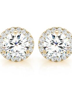 Petite Diamond Halo Earrings