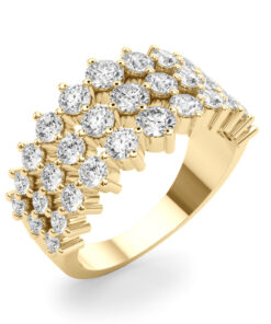 Alternative view of Three Row Diamond Ring